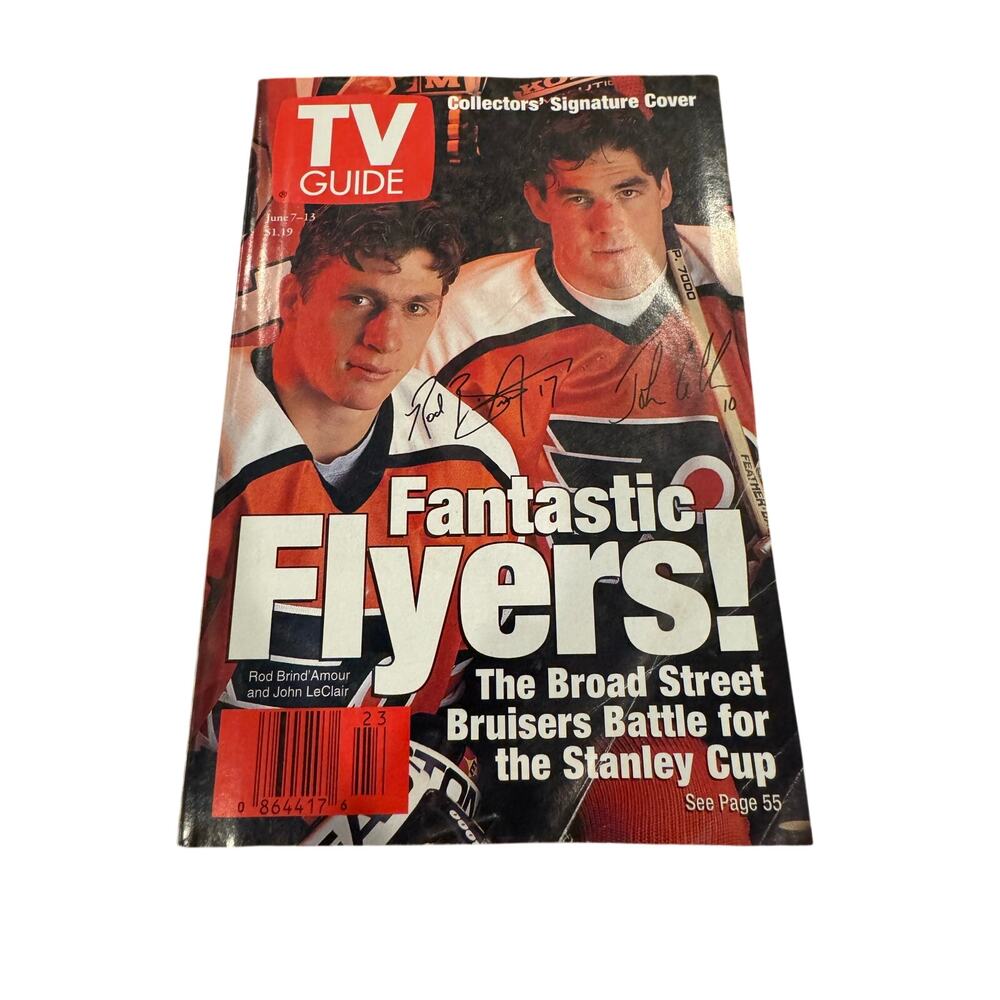 Flyers TV Guide // Collectors Signed Autographed Cover Vintage 1997